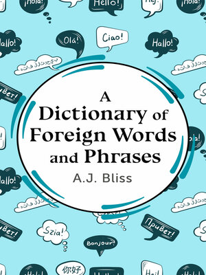 cover image of A Dictionary of Foreign Words and Phrases
